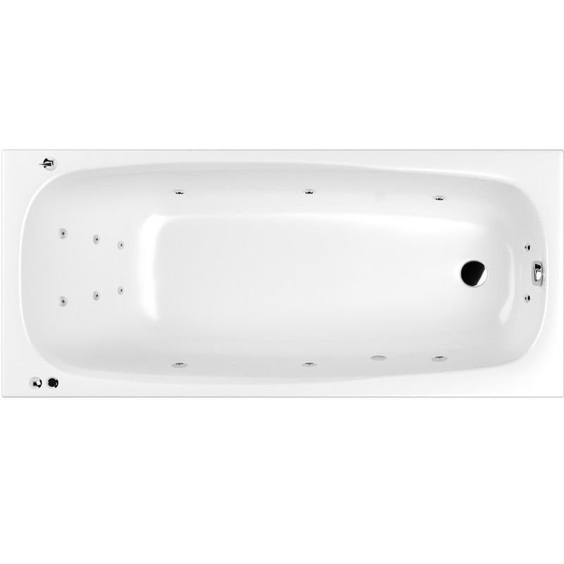 Ванная гидромассажная Whitecross Layla SMART 0102.180080.100.SMART.CR 180x80 (белый глянцевый, хром), каркас, слив перелив